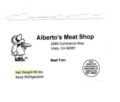 California Firm Recalls Beef Products Due to Misbranding and Undeclared Allergen (Milk)